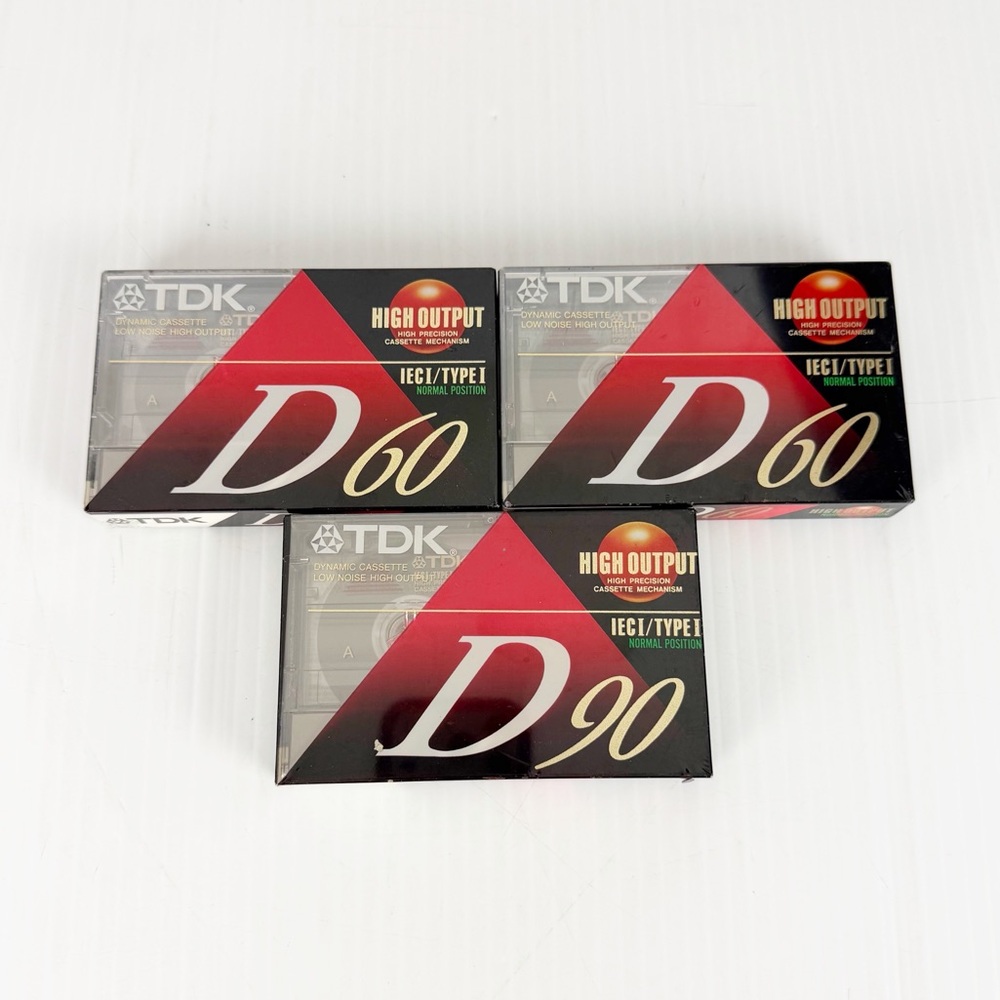 Bundle Set of TDK D60 & D90 High Output Blank Cassette Tapes